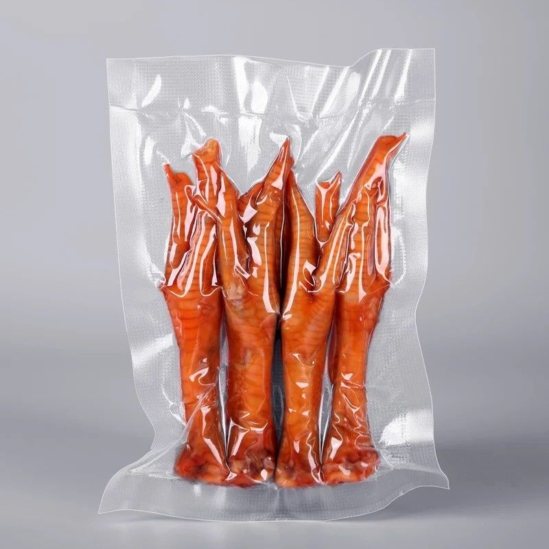 Makanan bening kantong pengedap vakum Nylon pengedap panas kemasan hingga 10 warna