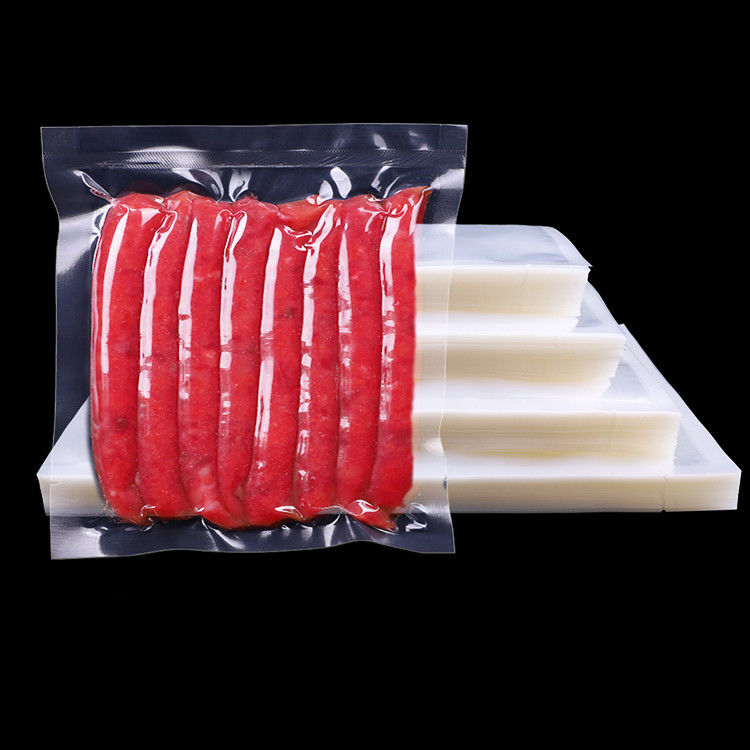 Makanan bening kantong pengedap vakum Nylon pengedap panas kemasan hingga 10 warna
