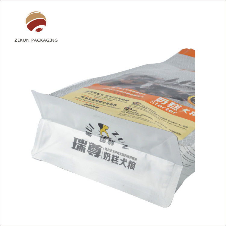 Disesuaikan Mat Atau Cerah Finishing Pet Food Bag Kelembaban Proof Zipper Packaging Bag