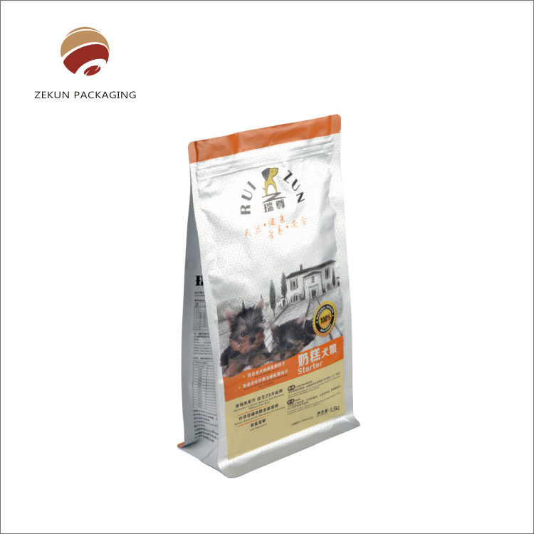 Disesuaikan Mat Atau Cerah Finishing Pet Food Bag Kelembaban Proof Zipper Packaging Bag