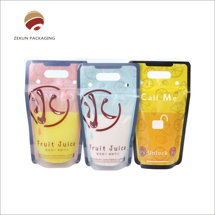 Disesuaikan Ziplock Stand Up Bag Warna Berkilau Tahan Kelembaban