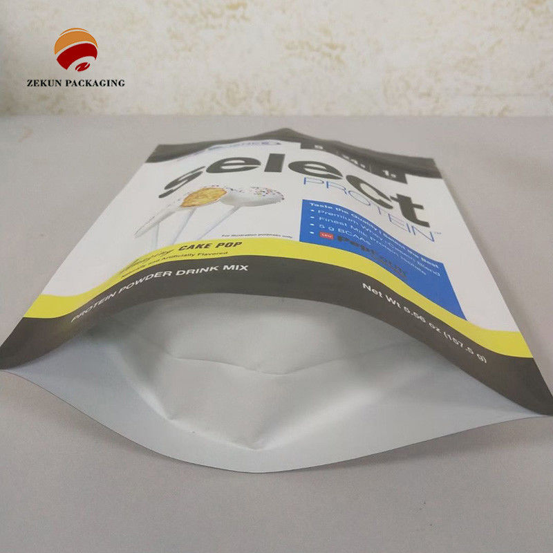 OEM Standing Zipper Bag CMYK Warna Plastik Stand Up Bag Dengan Ziplock