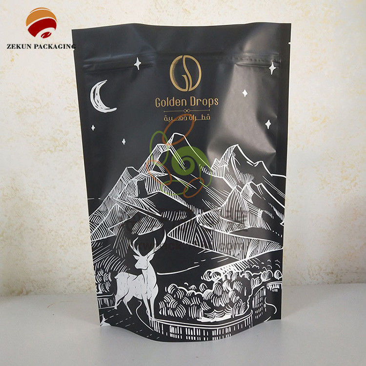 Desain Custom Standy Zipper Bag Packaging CMYK Warna Untuk Kesegaran