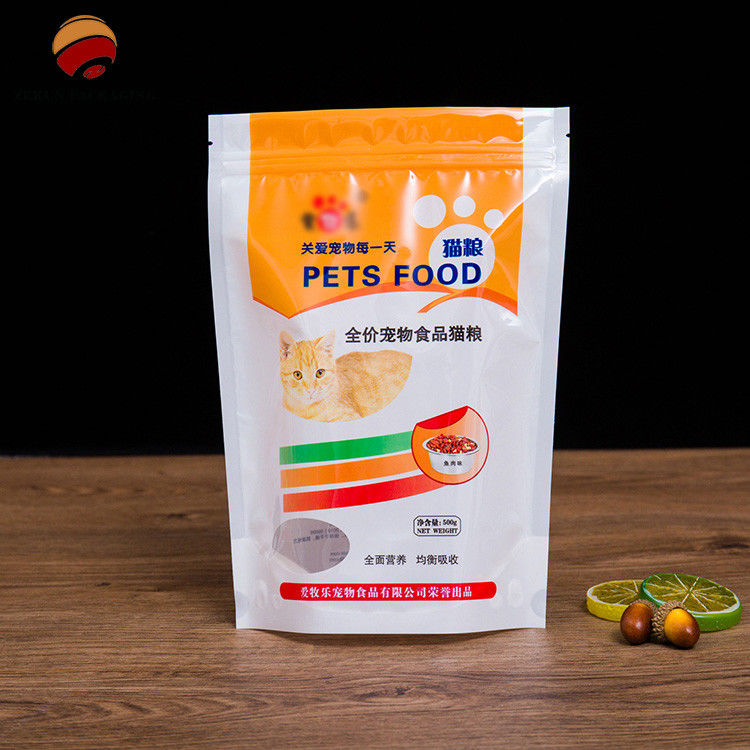 Kemasan Plastik Permukaan Glossy High Barrier Aluminium Foil Stand Up Bag dengan Tear Notch