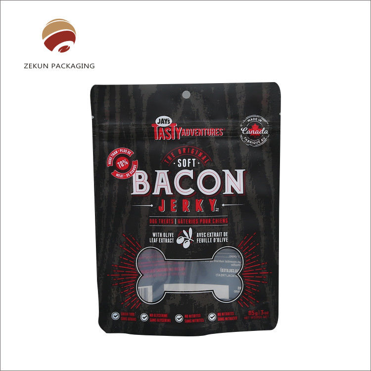 Kemasan Plastik Permukaan Glossy High Barrier Aluminium Foil Stand Up Bag dengan Tear Notch