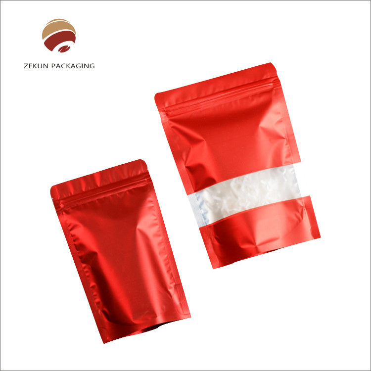 Dingin-bukti Kraft Stand Up Zipper Kantong Kantong Kopi Kacang Kantong Dengan Zipper Atau Katup