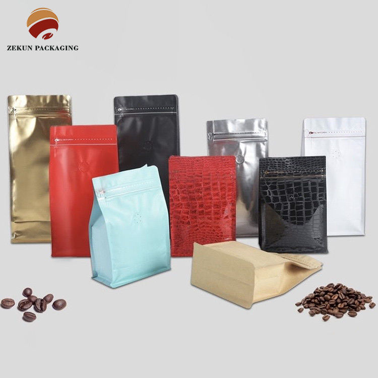Kapasitas yang dapat disesuaikan 1000g Kantong Kopi Ramah Lingkungan Pencetakan Berwarna