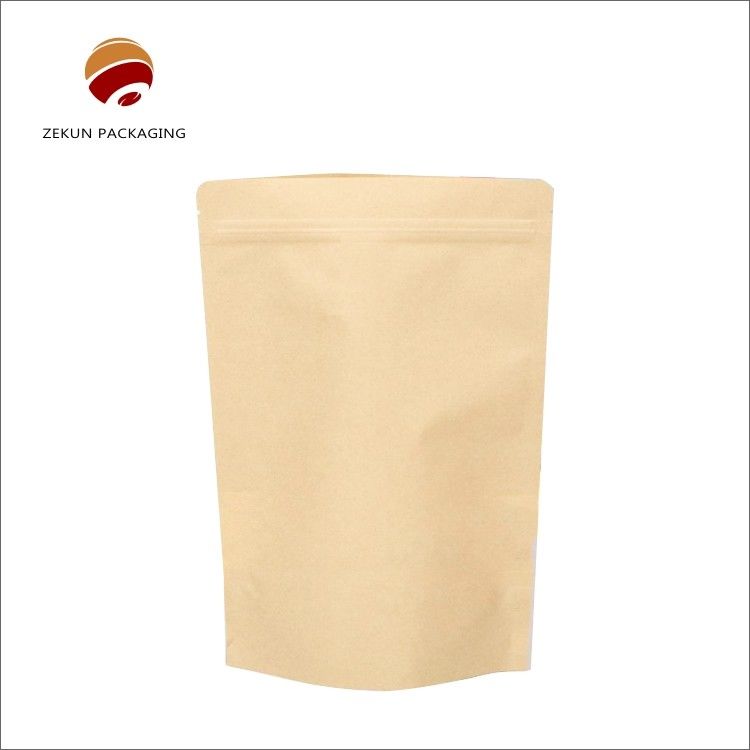 Kemasan kertas kraft khusus / kantong kertas warna dengan lapisan PE
