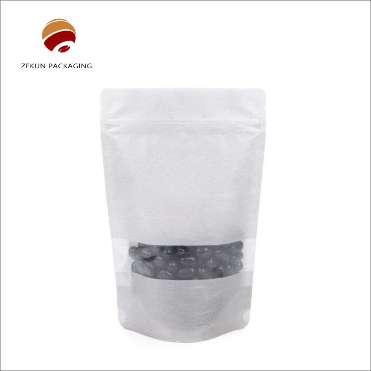 Printing Gravure Kraft Paper Zip Lock Bag Food Packaging CMYK Kraft PE Bag Kelembaban