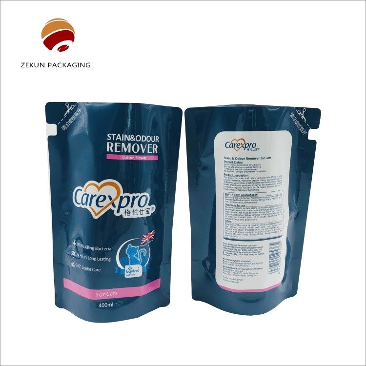 Pet/Pe Packaging Flat Bottom Zipper Bag hingga 10 Warna ketahanan air mata