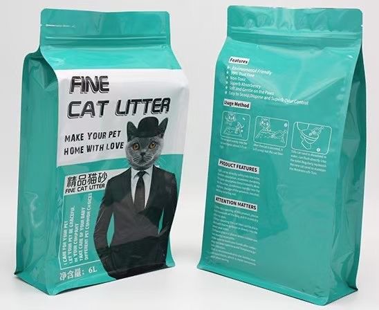 Tas Vacuum Makanan Berkilau yang Disesuaikan Kantong Makanan Hewan dengan Zipper Top Moisture Proof Packaging