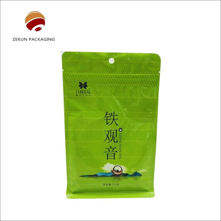 Tas Kemasan Teh Khusus dengan Zipper Top CMYK/PANTON Desain Kelembaban tahan 30-200g-5kgs