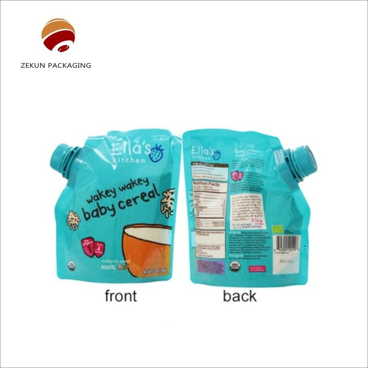 Logo Custom Eco Friendly Stand Up Spout Bag Warna CMYK