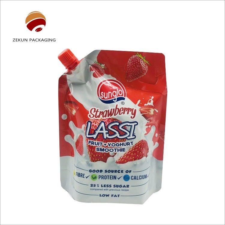 Disesuaikan Full Color Printed Packaging Spout Pouch Liquid Spout Bag dengan dan Pilihan Pilihan