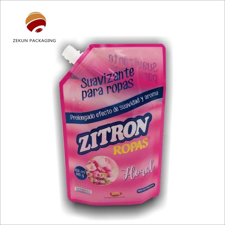 Custom Printing Round Bottom Support Self Standing Up Spout Bag untuk Stand Up Packaging