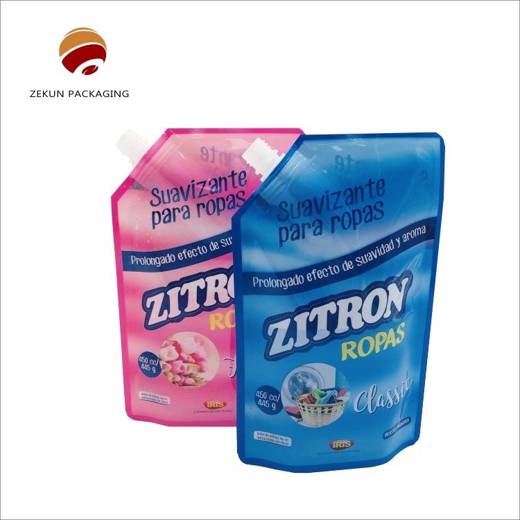 PET/OPP/AL Liquid Spout Bags Liquid Detergent Bag Warna CMYK