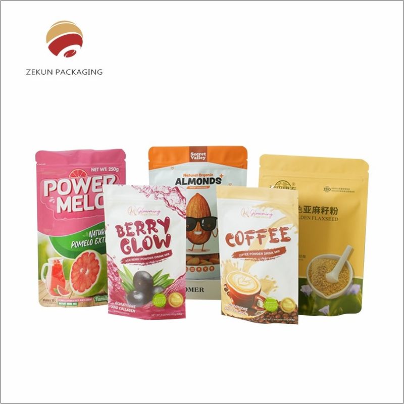 Customized Snacks Packing Bag Cetakan berwarna untuk makanan ringan segar