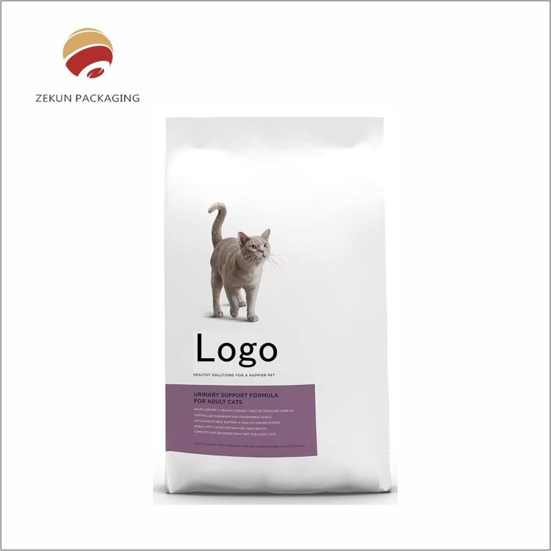 Makanan Hewan Peliharaan Berwarna-warni Stand Up Bag Pet Food Packaging dengan Zipper tahan lama