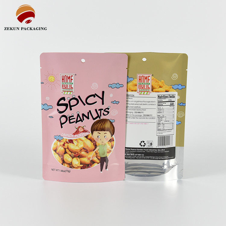 Pet/Al/Pe Tas kemasan makanan khusus Cmyk Desain warna anti bau