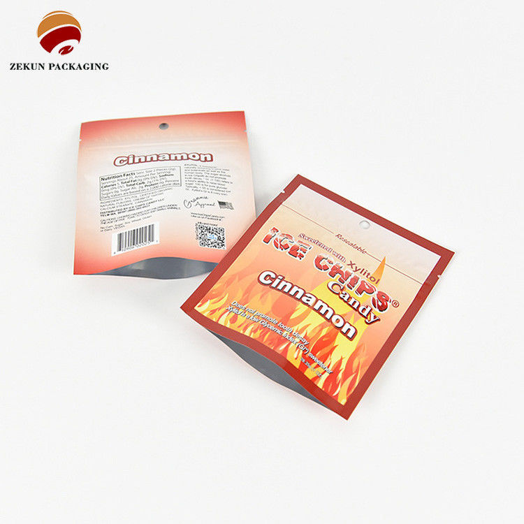 ISO/SGS Matt Glossy Finish Ziplock Food Packaging Bag Cmyk Palette Warna