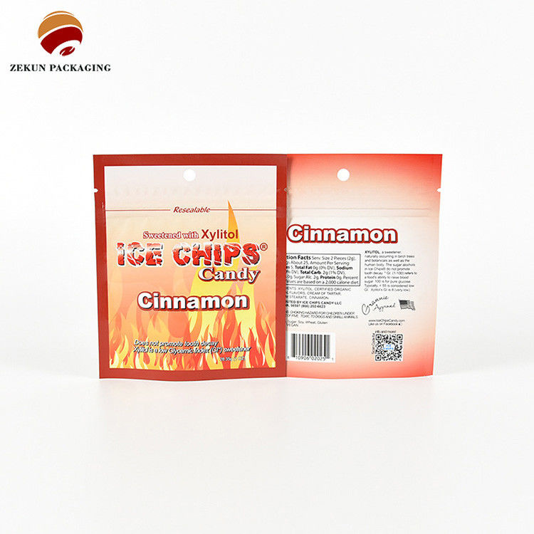 ISO/SGS Matt Glossy Finish Ziplock Food Packaging Bag Cmyk Palette Warna