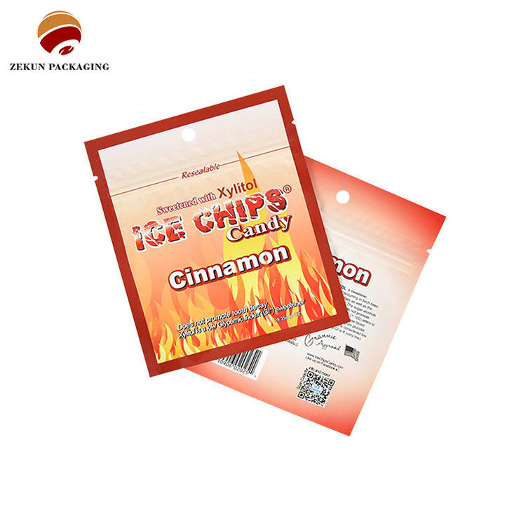 ISO/SGS Matt Glossy Finish Ziplock Food Packaging Bag Cmyk Palette Warna