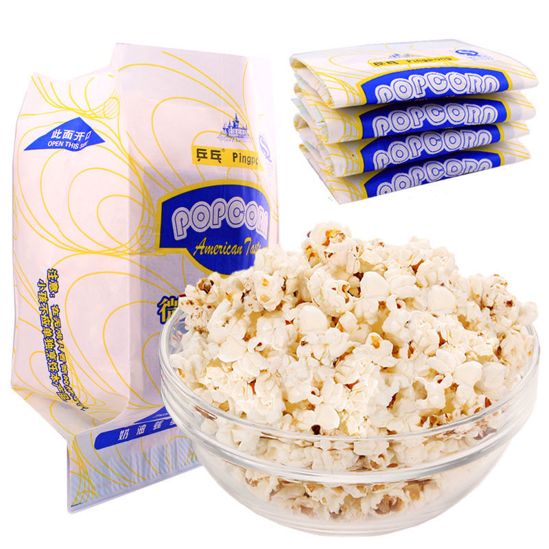 Kantong Kertas Kraft Tahan Air dan Minyak Oven Microwave Kantong Kertas Popcorn Khusus